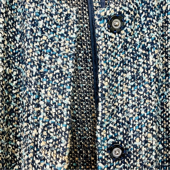 Talbots Blue/Multicolored Tweed Italian Blazer Jacket - 14W - Picture 10 of 10